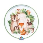 Πιάτα Χάρτινα 22 εκ Wood Animals - Ζωάκια Δάσους / 6τμχ