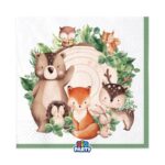 Χαρτοπετσέτες Φαγητού  Wood Animals - Ζωάκια Δάσους / 16 τμχ