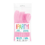 Σετ Μαχαιροπίρουνα Ροζ / 18 τμχ