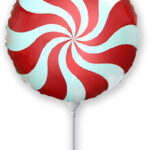 Φοιλ 9 Στρογγυλό Candy Swirl Red - Καραμέλα Κόκκινη