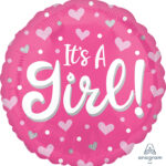 Μπαλόνι Φοιλ 18  It'a Girl Hearts & Dots / 46εκ