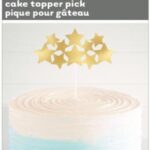Διακόσμηση Τούρτας Χρυσά Αστέρια / Gold Stars Cake Topper 15 x 12 εκ