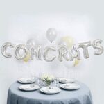 Silver Congrats Foil Letter Balloon Banner Kit  14
