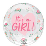 Μπαλόνι Clearz 18-22  It's a Girl Floral με Λουλούδια