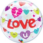 Bubble Μονό 22 I Love you Banners Hearts/ΚΑΡΔΙΑ