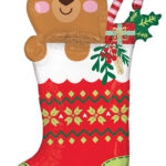 Μπαλόνι Φοιλ Σχήμα Χριστουγεννιάτικη Κάλτσα - Beary Christmas / 55 x 81εκ