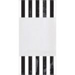 Σακκούλες Ζελατίνας Ριγέ μαύρο 12.8 Χ 24.8εκ /10 τεμ