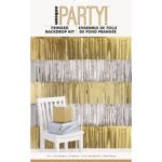 Κουρτίνα Μεταλλική Backdrop Χρυσό & Ασημί /Gold & Silver σε  5 τεμ.