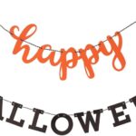 Γιρλάντα Γράμματα Happy Halloween Πορτοκαλί & Μαύρο / 214 εκ