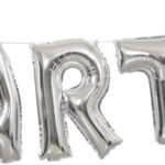 Γιρλάντα με ασημί  φοιλ Μπαλόνια 'PARTY'