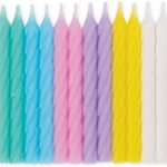 Κεριά Birthday παστέλ Multi-Colour / 24 τεμ