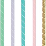 Κεριά Γενεθλίων Σπιράλ Ασορτί  Παστέλ  / 12 τεμ.