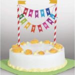 Διακόσμηση Τούρτας  Happy Birthday πολύχρωμη / 15 x 20 εκ