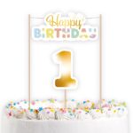 Διακόσμηση Τούρτας 1st Birthday Rainbow / 14 x 22 εκ