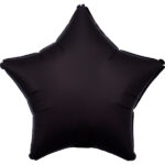 Μπαλόνι Φοιλ 17 Αστέρι/star Silk Lustre Black 48 εκ - Μαύρο