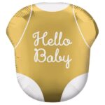 Φοιλ Σχήμα Hello Baby Onesie  / 55εκ Χ 60εκ ύψος