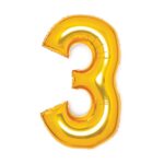 Φοιλ Σχήμα Χρυσό 26 Νούμερο 3 / 66εκ ύψος