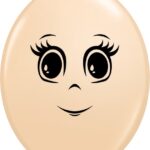 Μπαλόνια Λατεξ Q-Link 6 Blush Γυναικείο Πρόσωπο 50 τεμ