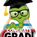 Μπαλόνι Φοιλ Σχήμα Congrats Grad Bookworm