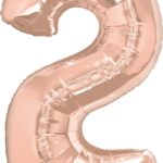 Μπαλόνι Φοιλ Σχήμα  Νούμερο 2 Ροζ Χρυσό