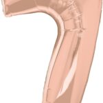 Μπαλόνι Φοιλ Σχήμα  Νούμερο 7 Ροζ Χρυσό