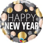 Μπαλόνι Φοιλ 18 Happy New Year Metallic Dots /45 εκ