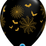 Μπαλόνια Λάτεξ Spider Webs & Bats /25 τεμ - Ιστός αράχνης - Νυχτερίδα