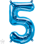Μπαλόνι Φοιλ Μινι Νούμερο 5 Μπλε 16/ 41εκ.