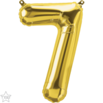 Μπαλόνι Φοιλ Σχήμα Νούμερο 7 Χρυσό 86εκ ύψος