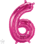 Μπαλόνι Φοιλ Μινι Νούμερο 6 Magenta 16/ 41εκ.