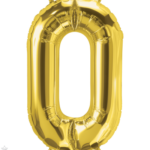 Μπαλόνι Φοιλ Σχήμα Νούμερο 0 Χρυσό 86εκ ύψος