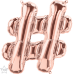 Μπαλόνι Φοιλ Γράμμα μίνι Ροζ Χρυσό Σύμβολο # 16/ 41εκ