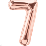 Φοιλ Σχήμα Νούμερο 7 / 86εκ ύψος - Ροζ Χρυσό