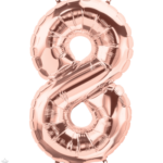 Φοιλ Σχήμα Νούμερο 8 / 86εκ ύψος - Ροζ Χρυσό