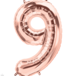 Φοιλ Σχήμα Νούμερο 9 / 86εκ ύψος - Ροζ Χρυσό