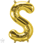 Μπαλόνι Φοιλ Γράμμα  S  Χρυσό 34/ 86εκ