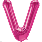 Μπαλόνι Φοιλ Μίνι Γράμμα V Φούξια 41εκ