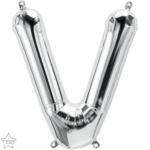 Μπαλόνι Φοιλ Μίνι Γράμμα V Ασημί 41εκ