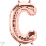 Μπαλόνι Φοιλ Γράμμα μίνι C  Ροζ Χρυσό 16/ 41εκ