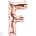 Μπαλόνι Φοιλ Γράμμα μίνι F  Ροζ Χρυσό 16/ 41εκ