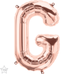 Μπαλόνι Φοιλ Γράμμα μίνι G  Ροζ Χρυσό 16/ 41εκ