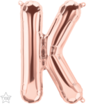 Μπαλόνι Φοιλ Γράμμα μίνι K  Ροζ Χρυσό 16/ 41εκ