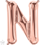 Μπαλόνι Φοιλ Γράμμα μίνι N  Ροζ Χρυσό 16/ 41εκ