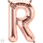 Μπαλόνι Φοιλ Γράμμα μίνι R  Ροζ Χρυσό 16/ 41εκ