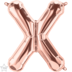 Μπαλόνι Φοιλ Γράμμα μίνι X  Ροζ Χρυσό 16/ 41εκ
