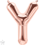 Μπαλόνι Φοιλ Γράμμα μίνι Y  Ροζ Χρυσό 16/ 41εκ