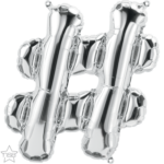 Μπαλόνι Φοιλ Γράμμα μίνι Ασημί Σύμβολο # 16/ 41εκ