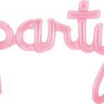 Μπαλόνι Φοιλ Script Phrase party Ροζ Κρυσταλλικό 86 x 76 εκ