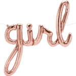 Μπαλόνι Φοιλ Script Phrase Girl Ροζ Χρυσό  66x69 εκ