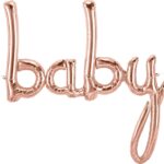 Μπαλόνι Φοιλ Script Phrase baby Ροζ Χρυσό  79 x 86 εκ
